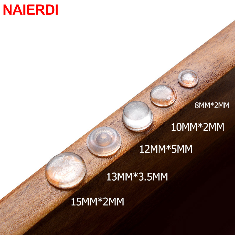 NAIERDI 40-80PCS Door Stops Self adhesive Silicone Rubber Pads Cabinet Bumpers Rubber ]