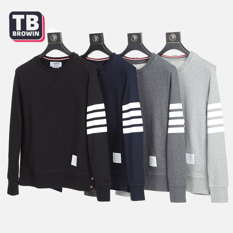 TB BROWIN men's sweater autumn trend four-bar thom striped long-sleeved pullover top